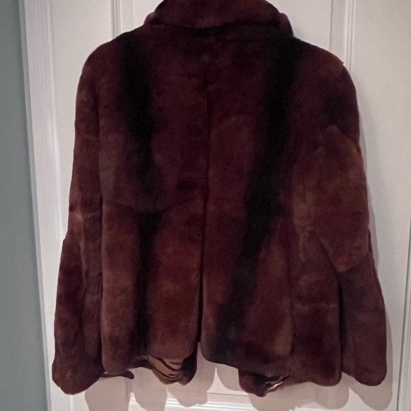 Genuine red Rabbit fur jacket - Picture 3 of 7